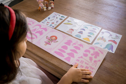 Djeco - Miss Lilyruby Tinyly Removable Stickers Set