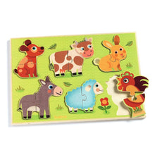 Djeco - Coucou Cow Wooden Puzzle