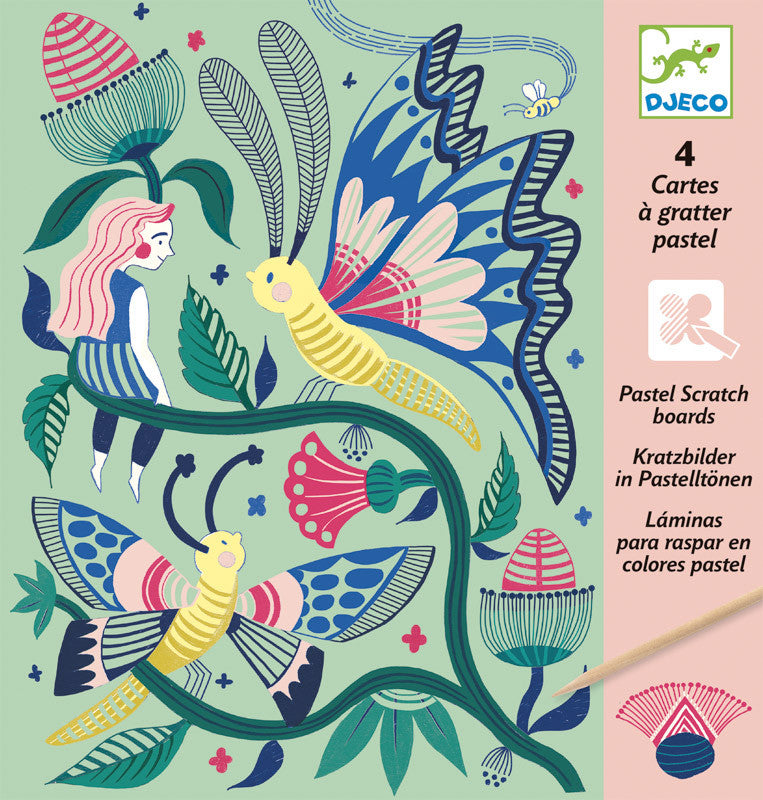 Djeco - Fantasy Garden Scratch Cards