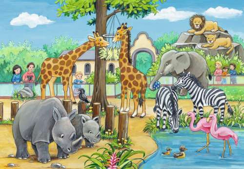 Ravensburger 2x24pc - Welcome To The Zoo Puzzle