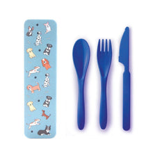The Dog Collective - Wheat Straw Cutlery Set - Blue