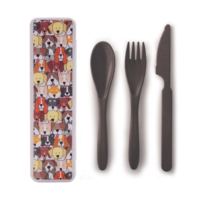 The Dog Collective - Wheat Straw Cutlery Set - Grey