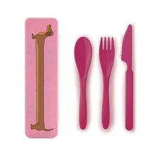 The Dog Collective - Wheat Straw Cutlery Set - Pink
