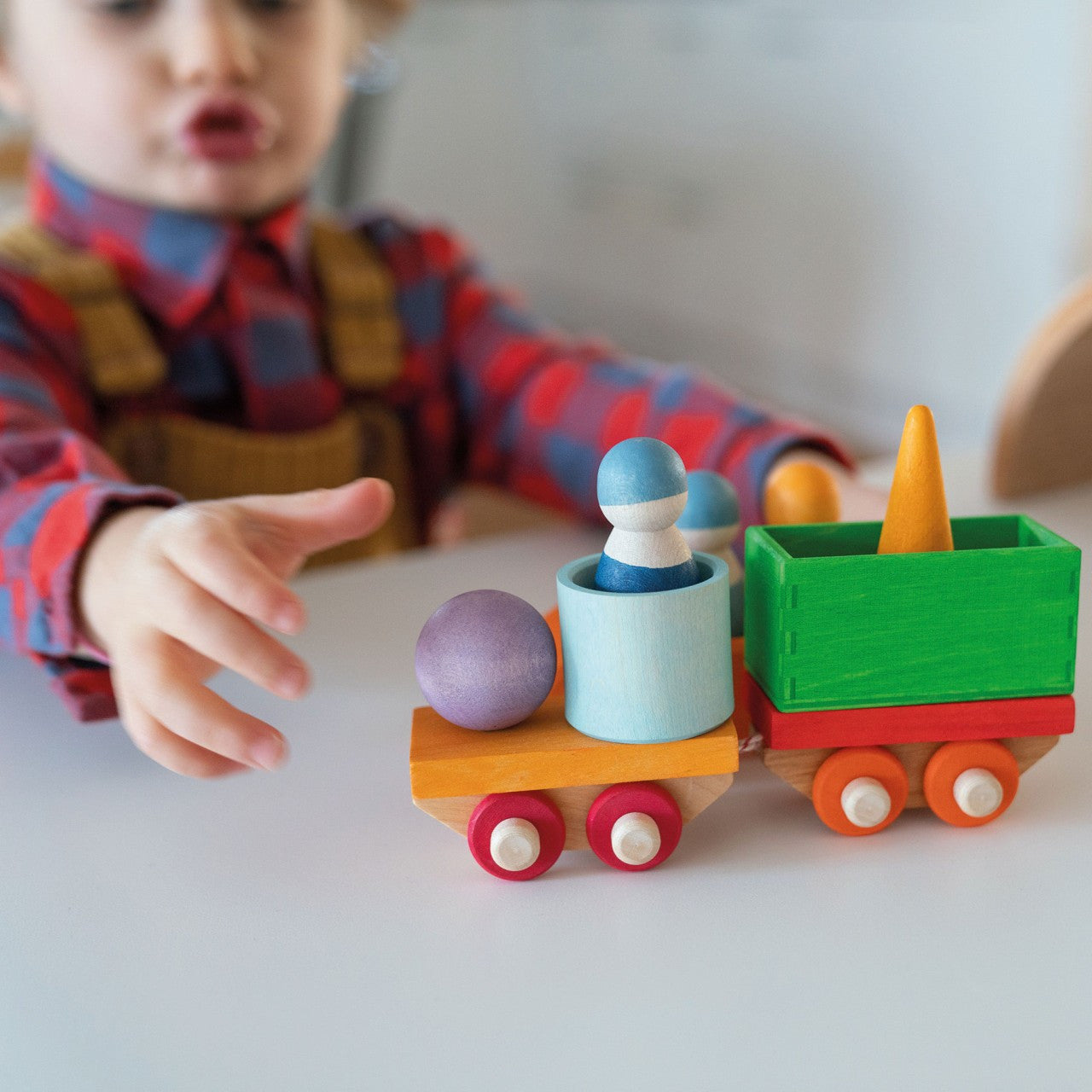 Grimm’s Wooden Train Building Set