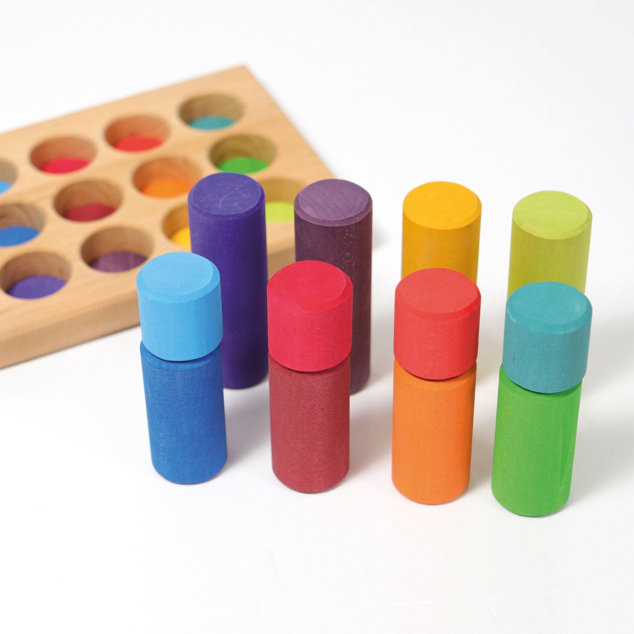 Grimm’s Small Rainbow Rollers Stacking Game