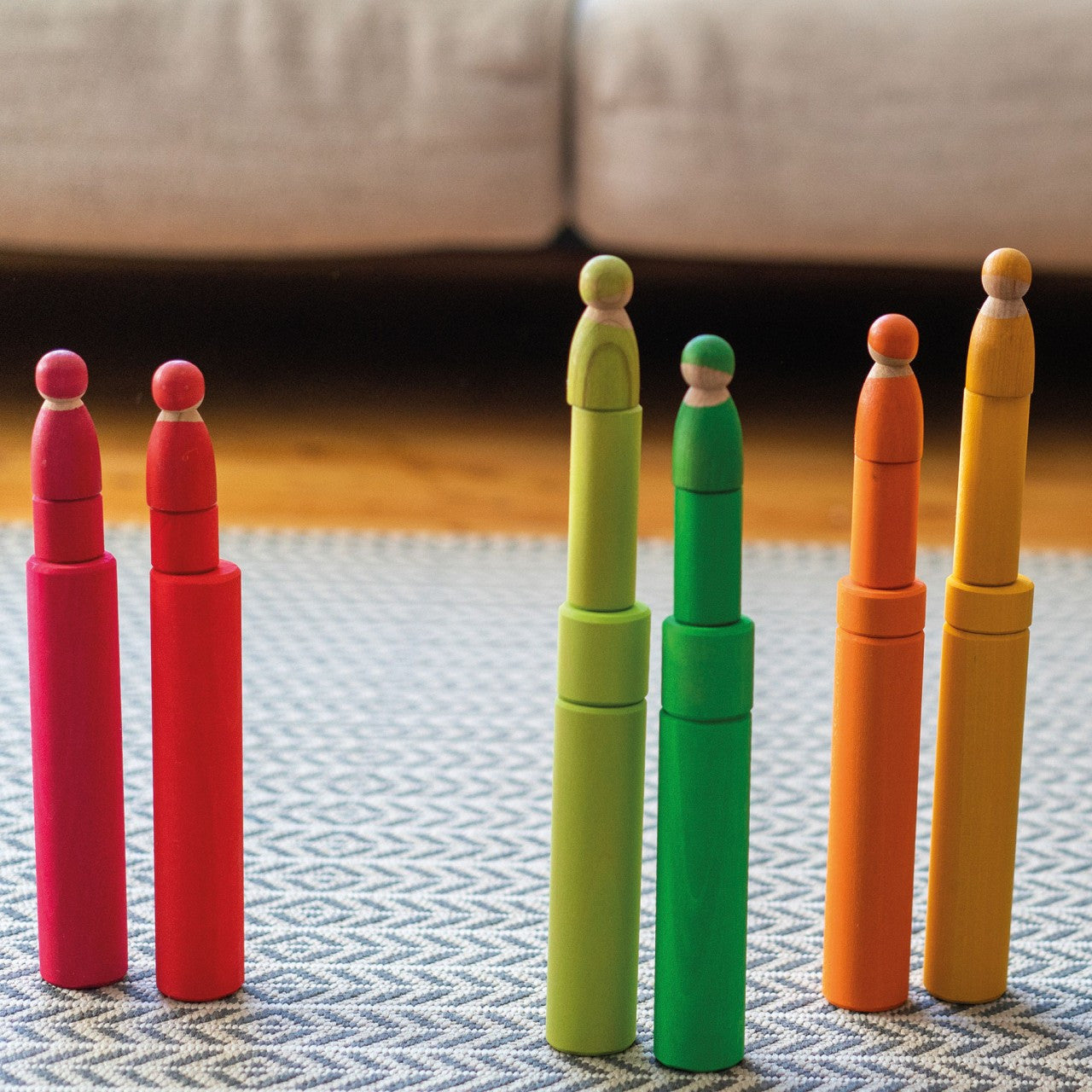Grimm’s Small Rainbow Rollers Stacking Game