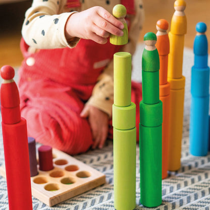 Grimm’s Small Rainbow Rollers Stacking Game