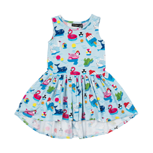 Pool Party Sleeveless Drop Waist Dress