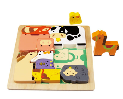 Kiddie Connect- Farm Animal Chunky Puzzle