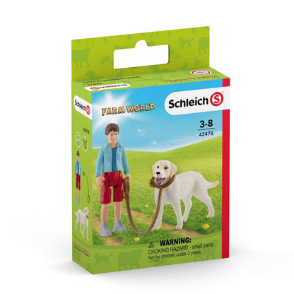 Schleich Farm Life - Walker with Labrador Retriever 42478