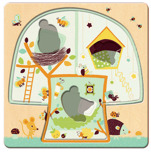 Djeco - Tree house - 3 Layer Puzzle