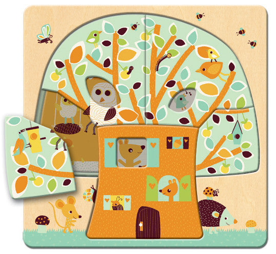 Djeco - Tree house - 3 Layer Puzzle