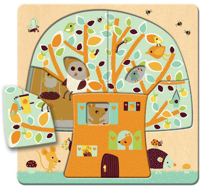 Djeco - Tree house - 3 Layer Puzzle