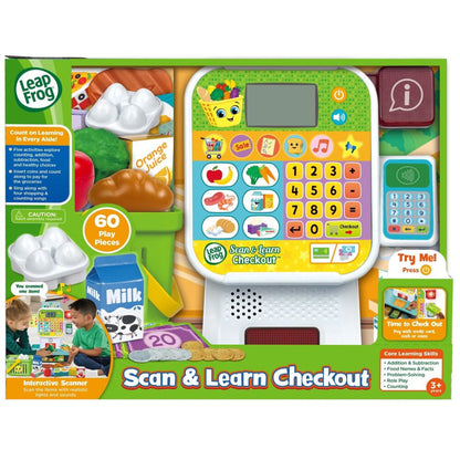 LeapFrog Scan and Learn Checkout interactive supermarket pretend play toy with groceries