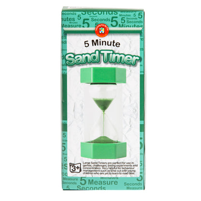 Learning Can Be Fun Large 5 Minute Sand Timer green classroom timer