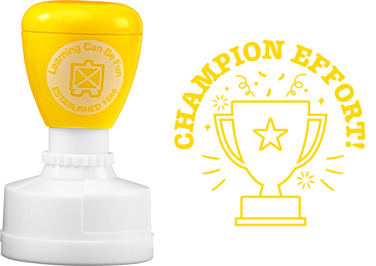 Learning Can Be Fun Champion Effort Merit Stamp self inking classroom reward stamp