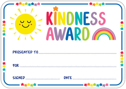 Learning Can Be Fun Giggle and Grow Kindness Award Certificates pack of 30