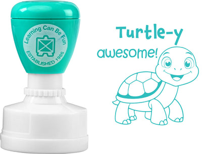 Learning Can Be Fun Turtle-y Awesome Merit Stamp self inking classroom reward stamp
