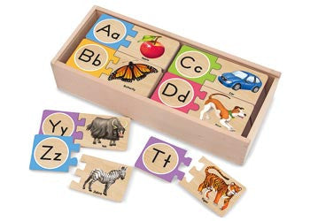 Melissa & Doug -  Alphabet Wooden Puzzle Cards