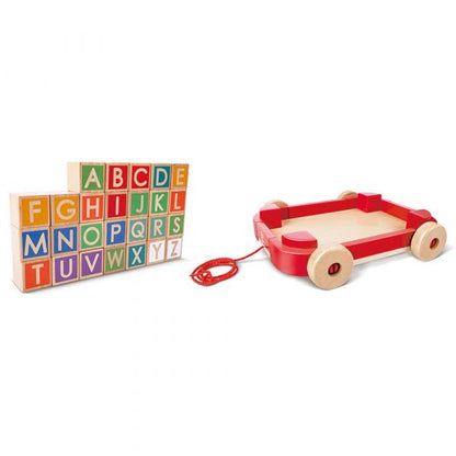 Hape Pull-Along Cart with Blocks