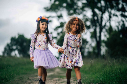 Rock Your Baby - Lilac Florals Waisted Dress
