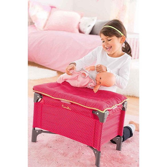 Corolle - Mon Grand Poupon- Doll Cherry Bed & Changing Table for 36cm dolls