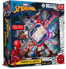 Marvel Spider-Man Press-O-Matic board game featuring Spider-Man and Miles Morales