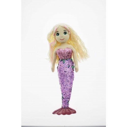 Cotton Candy - 45cm Anna Purple Flip Sequined Tail Mermaid