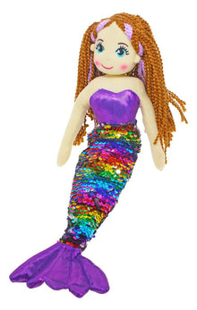 Cotton Candy - 45cm SIREN Purple Multi withSequin Tail