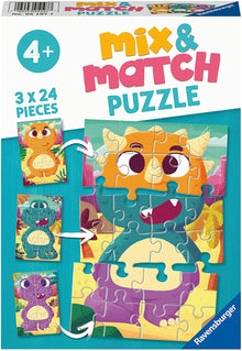 Ravensburger 3x24pc - Cute Dinos - Mix & Match Puzzle