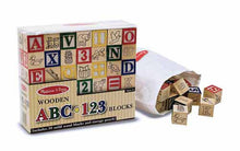 Melissa & Doug - Wooden ABC/123 Blocks