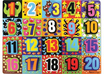 Melissa & Doug – Jumbo Numbers Chunky Puzzle 20 Pieces