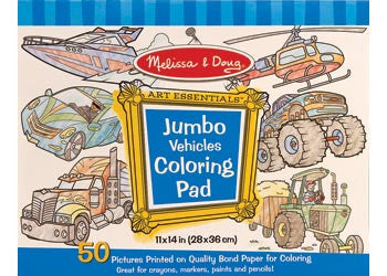 Melissa & Doug- Jumbo Colouring Pad - Vehicles