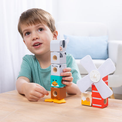Melissa & Doug - Blockables™ Farm Friends *Box Damage*