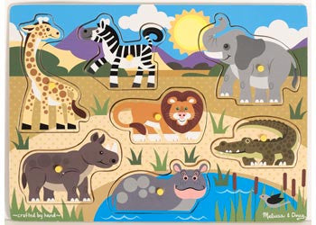 Melissa & Doug - Safari Peg Puzzle 2+