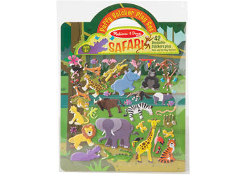 Melissa and Doug - Safari Reusable Puffy Sticker Playset