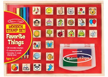 Melissa & Doug - Favorite Things Wooden Stamp Set