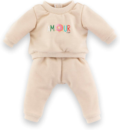 Mon Premier Amour Beige Jogging Set for 30cm Corolle dolls with sweatshirt and jogger pants