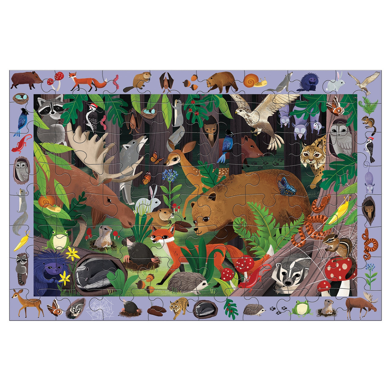 Mudpuppy Search & Find Observation Puzzle - Woodland Forest 64pc