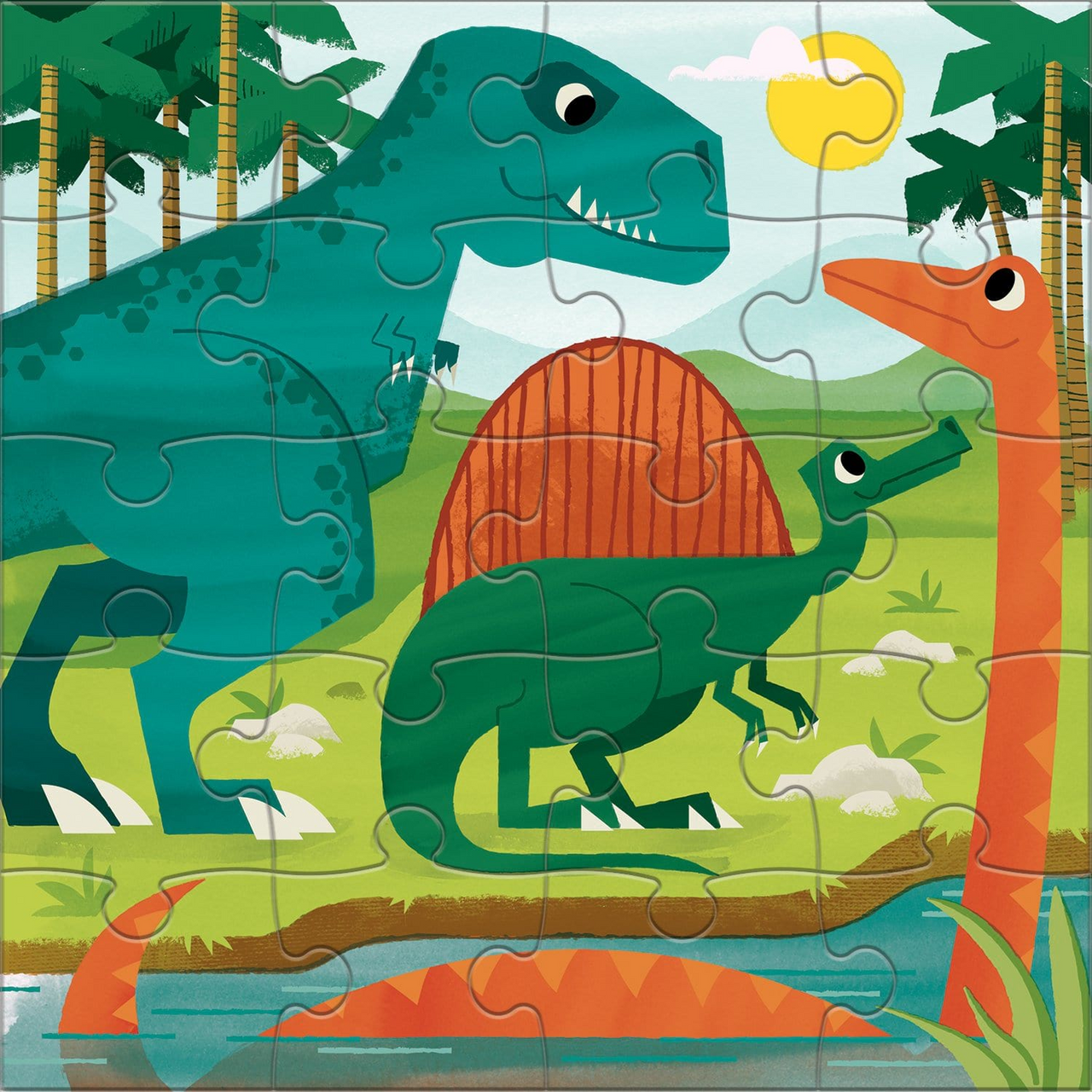 Mudpuppy - Mighty Dinosaurs Magnetic Puzzle (Pack of 2)