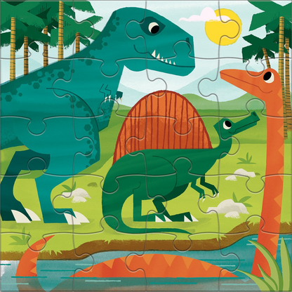 Mudpuppy - Mighty Dinosaurs Magnetic Puzzle (Pack of 2)