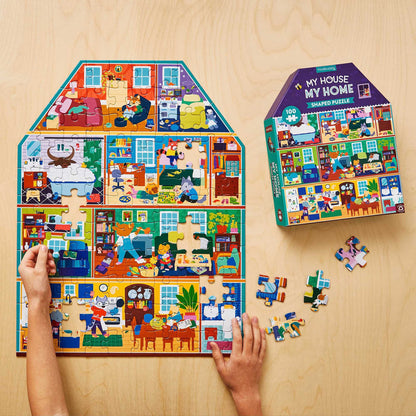 Mudpuppy - 100pc My House, My Home Shaped Puzzle