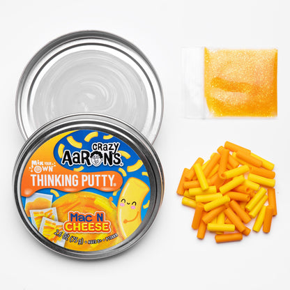 Crazy Aaron's  Thinking Putty - Mac & Cheese - Mix It 4" Tin