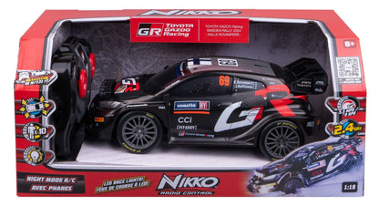 Nikko RC 1:18 Night Mode Toyota Gazoo Racing Sweden Rally RC Car 25cm