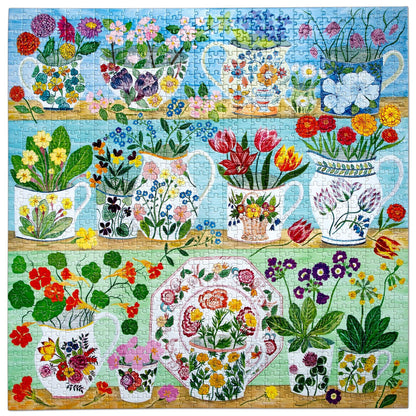 eeBoo 1000pc - Floral Cupboard Puzzle