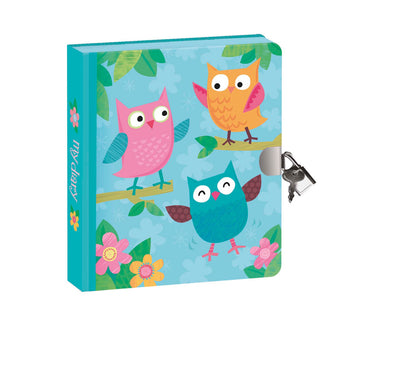 Peaceable Kingdom Lock & Key Diary - Owls