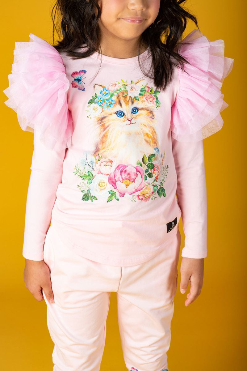 Kitty Kat Long Sleeve T-Shirt - Teen