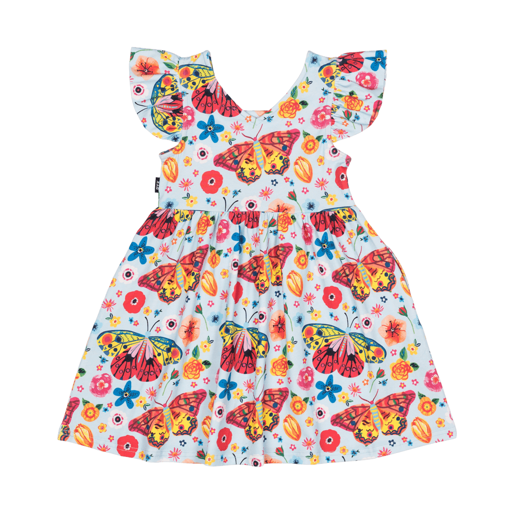 Butterflies Lola Dress with Shoulder Frills