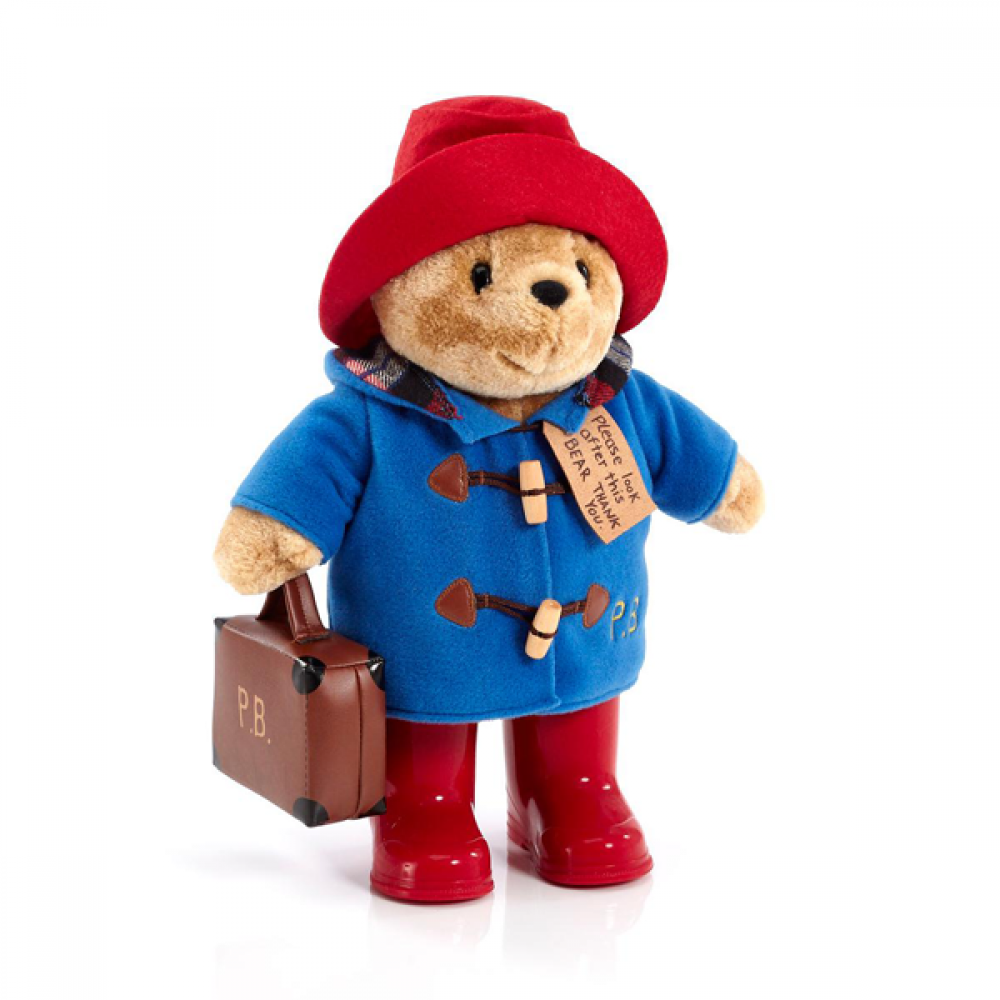Paddington Bear with Boots, Embroidered Jacket & Suitcase 34cm