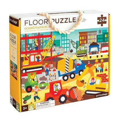 Petit Collage - Construction Site Floor Puzzle 24pc